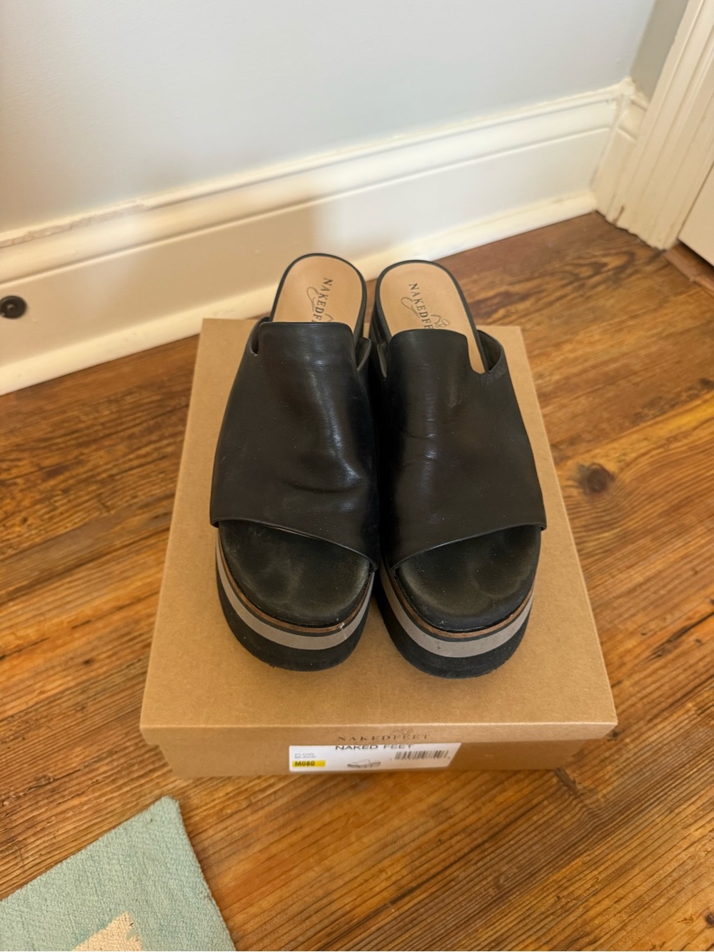 NAKED FEET - FLOW in BLACK Heeled Sandals - Picture 3 of 10